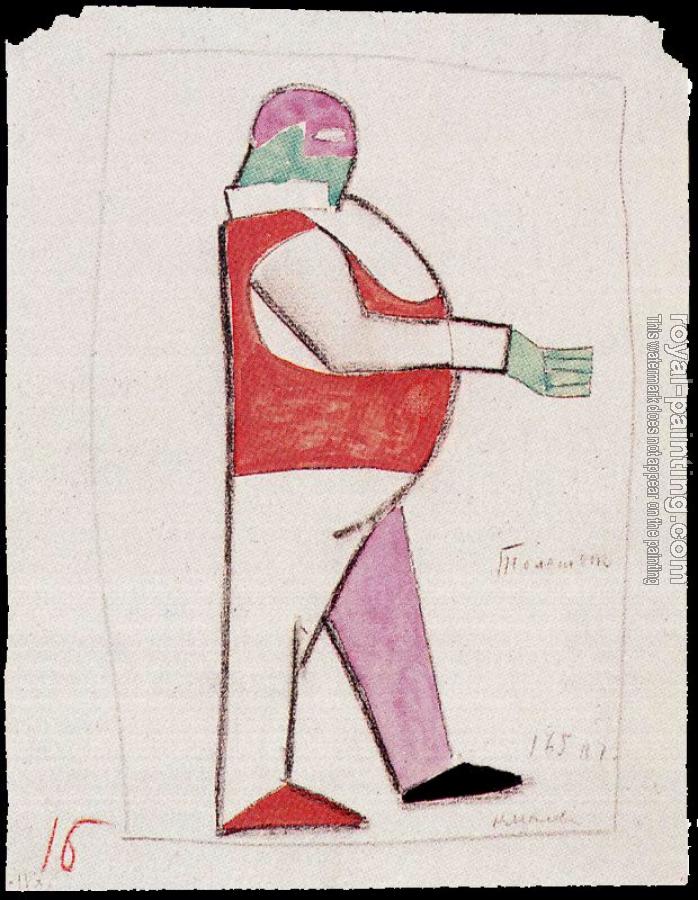 Kazimir Malevich : Costume design for the opera, Victory over the Sun
